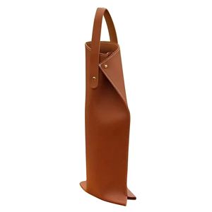 Custom Logo Portable PU Leather Wine Bottle Bag Wine Carrier Bag Whiskey <b>Gift</b> Holder Handbag Outdoor Travel Bag for Wine Bottle - Product Image 3