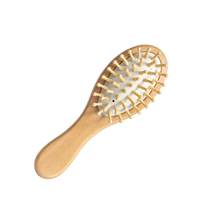 Peine de Pelo Iónico de Bambú Premium, Portátil, para el Cuidado del Cabello, Masaje, Peine Compacto para Uso Doméstico sin Daños - Product Image 1