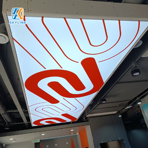 Film ignifuge <span class=keywords><strong>B1</strong></span> sur mesure avec cadre en aluminium pour boîte à lumière LED, plafond tendu, décoration couleur intégrale - Product Image 1