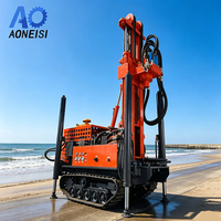 Machine de forage de puits d'eau sur chenilles hydraulique diesel ANS260 pour projets de construction de forages de 260 m de profondeur
