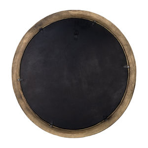 Miroir mural rond avec cadre en métal texturé pour la décoration de la chambre à coucher, de la salle de bain et du bureau - Product Image 6