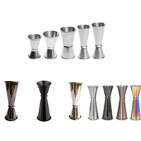 Incassable 15/30ml acier inoxydable argent or cuivre Jigger pour Bar fête maison boire faire Cocktail Martini Whisky