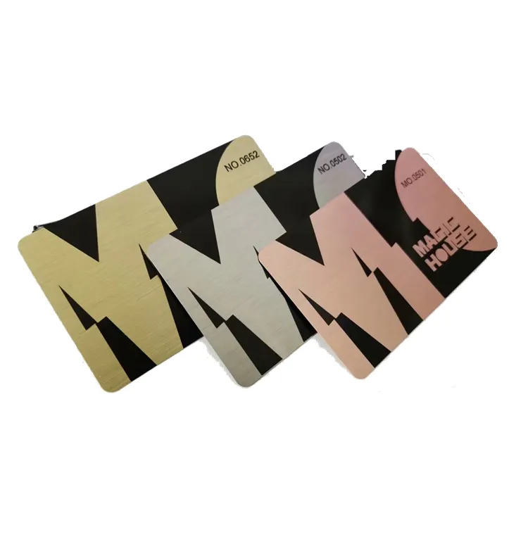 Металлические заготовки для визиток, золотая металлическая визитная карточка из нержавеющей стали