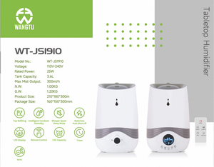 Nuevo Producto: Humidificador Ultrasónico de Vapor Frío de 4 Litros con Control Táctil y Remoto, Volumen de Vapor Ajustable para Uso Doméstico y Hotelero - Product Image 2