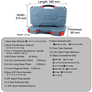Kit Completo de Asistencia en Carretera para Reparación de Automóviles, Bolsa de Herramientas para Coche, Duradera, de Operación Manual - Product Image 2