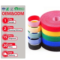 Cinta de sujeción de nailon de doble cara con gancho y bucle para cables, rollo de 10 mm*10 m y 14.5 mm*10 m, para atar cables y cordones, venta al por mayor
