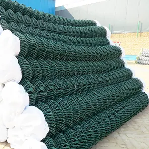 Wholesale PVC Coated Cyclone Wire Mesh Galvanized 6ft 8ft Diamond Chain Link Fence For Farm