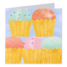 Cartes 3D Pop-up Cupcake avec mini-carte, design perles et ruban en feuille d'aluminium pour vœux inspirants, pour cadeau surprise d'<span class=keywords><strong>anniversaire</strong></span> et présentation sur table - Product Image 4