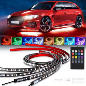 <span class=keywords><strong>Kit</strong></span> d'éclairage néon universel pour dessous de caisse de <span class=keywords><strong>voiture</strong></span>, 12V RGB LED, bande lumineuse pour châssis, luminosité réglable, étanche, lampe décorative extérieure pour <span class=keywords><strong>voiture</strong></span> - Product Image 4