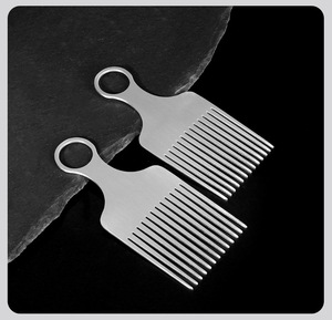 Peines Afro de Dientes Anchos para Peinar Cabello Rizado, Peines Afro de Metal, Herramientas de Peinado de Metal para Mujeres y Hombres - Product Image 2