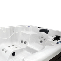 Mini bain à remous en acrylique pour 3 personnes, spa d'extérieur et piscine de massage potable