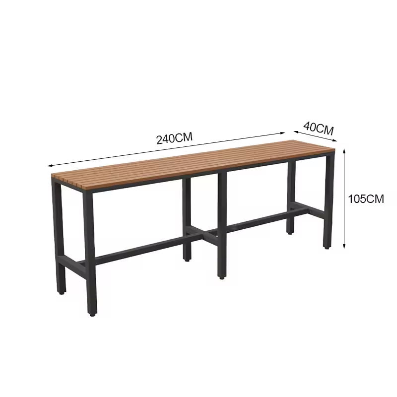 Tavolo da bar-colore legno naturale-240*40*105 cm
