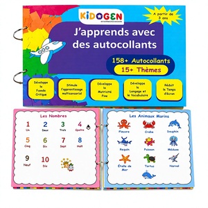 Libro de pegatinas educativo KIDOGEN con más de 158 pegatinas y más de 15 temas para niños mayores de 3 años, con números y animales marinos. - Product Image 1