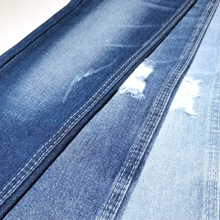 Fashion kasual tidak meregang Ibu Jeans anak laki-laki gaya denim kain tekstil Harga Murah per meter