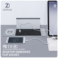 Meuble encastré, prise de courant de bureau, Table de conférence, prise à rabat avec Port USB