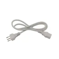 Enchufe blanco de Brasil a IEC C13, cable de alimentación de CA para ordenador