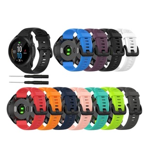 <span class=keywords><strong>Correa</strong></span> de reloj deportiva de silicona suave de 22mm para <span class=keywords><strong>Garmin</strong></span> Forerunner 945/935 <span class=keywords><strong>Fenix</strong></span> ​​5, <span class=keywords><strong>correa</strong></span> de repuesto ajustable resistente al agua con herramientas gratuitas - Product Image 1