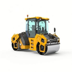 XD83VT Pequeño caminar detrás de doble tambor rodillo de carretera máquina compactadora rodillo de carretera para la venta - Product Image 1