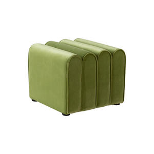 Otomana italiana minimalista de tela, 60x50x40 cm, taburete para el hogar, sala de estar, dormitorio, reposapiés, muebles móviles - Product Image 4