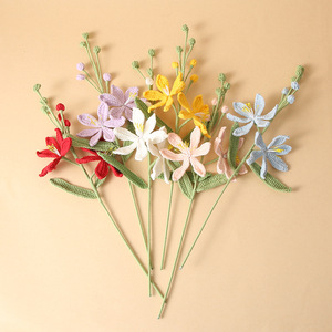 Hilo de lana Mars Orchid terminado, hecho a mano, para decoración de jarrones, flores artificiales para el Día de San Valentín y el Día del Maestro - Product Image 1