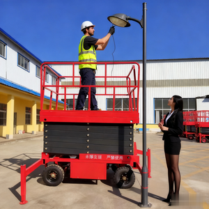 12 Meter Crawler-type Electric Scissor Lift High-altitude Billboard Repair Rough Road Aerial Work Platform - Product Image 5