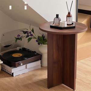 Solid Wood <b>Round</b> Side <b>Table</b> With Decorative Feature For Living Room <b>Coffee</b> <b>Table</b> - Product Image 3