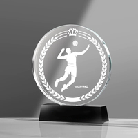 Nouveau MVP Sports trophée personnalisé médailles cristal basket-ball Football Golf balle joueur gravé votre Design Awards pour Club