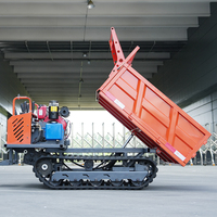 Meistverkaufter 1,2-Tonnen-Raupenkipper Mini-Diesel-Gummiketten-Transportkipper Multifunktionaler Raupenkipper für Obstplantagen