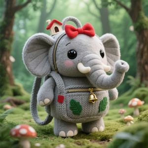 Mochila de Peluche de Elefante con Diseño Personalizado al por Mayor, Mochila de Peluche Personalizada, Mochila de Peluche Suave Más Vendida - Product Image 1