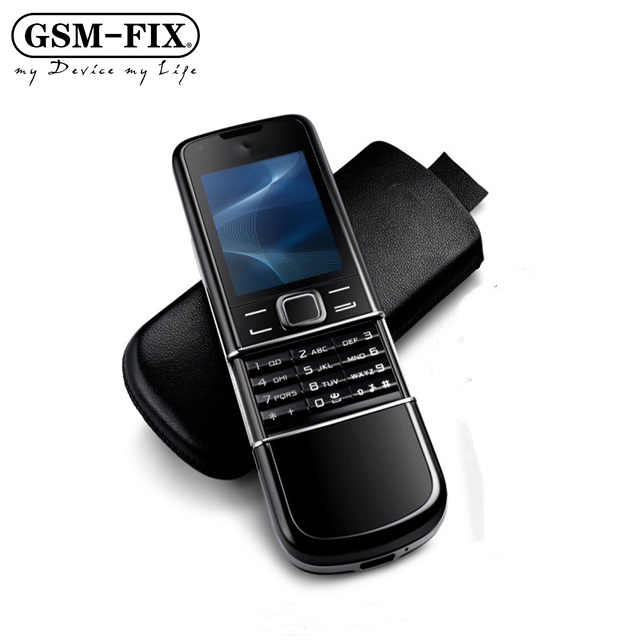 GSM-FIX  8800 Arte Black Factory Unlocked Luxury Slider Original Classic Cheap Mobile Cell Phone