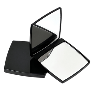 Hot Selling Customized Logo Printed Simple Square Flip Foldable Plastic Compact Makeup Mirror Mini Portable Pocket Mirror New