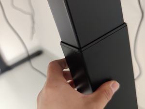 โต๊ะเล่นเกมไฟฟ้ามุมตัว L ขนาด63นิ้วโต๊ะทำงานไฟฟ้าที่ทันสมัยออกแบบตามหลักสรีรศาสตร์ - Product Image 6