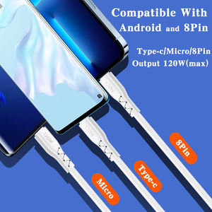 Cable de Carga Rápida de Datos <span class=keywords><strong>Micro</strong></span> <span class=keywords><strong>USB</strong></span> Cantell de 1 m, Cable <span class=keywords><strong>USB</strong></span> <span class=keywords><strong>Tipo</strong></span> C de 6 A, Cable de Carga Rápida <span class=keywords><strong>USB</strong></span>-C de 120 W - Product Image 4