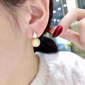 Base de Plata S925 para Accesorios de Perlas DIY, Soporte Simple para Joyería de Plata, Pendientes para Perlas de 7-8mm, Categoría de Producto: Pendientes de Perlas-21874 - Product Image 4