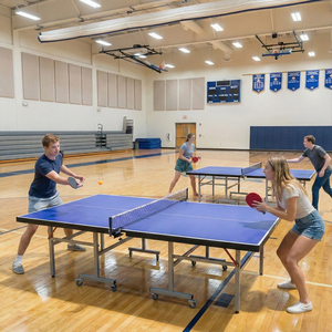 Mesa <span class=keywords><strong>de</strong></span> Tenis <span class=keywords><strong>de</strong></span> Interior Móvil <span class=keywords><strong>de</strong></span> MDF con Patas Reforzadas y Ruedas, Mesa <span class=keywords><strong>de</strong></span> <span class=keywords><strong>Ping</strong></span> <span class=keywords><strong>Pong</strong></span> Plegable <span class=keywords><strong>de</strong></span> 15 mm <span class=keywords><strong>de</strong></span> Grosor para Ahorrar Espacio - Product Image 6