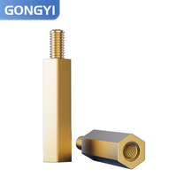 Plastique électronique, outils de quincaillerie, goujons hexagonaux en cuivre vis écrous attaches bas prix goujons hexagonaux en cuivre à passage unique