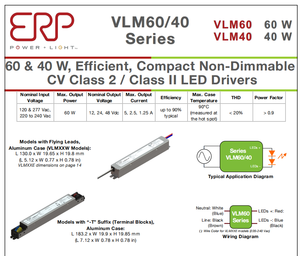 ERP <b>Power</b> Vlm60W-24 <b>LED</b> <b>Power</b> <b>Supply</b> 2500mA 60W 24V 48V Output - Product Image 2
