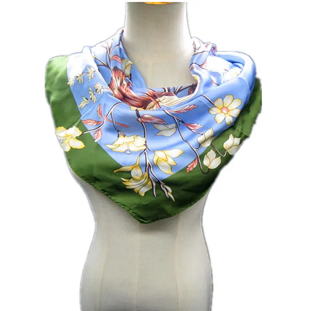 New Arrival Long Thin Beautiful Women Hijab 100% Silk Scarves Custom Silk Shawl For Holiday