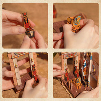 Tonecheer 2026 - Librería Decorativa con Diseño de Egipto, Bloques de Construcción, Luz Automática, Rompecabezas 3D, Ideal para Regalos y Tiendas de Juguetes