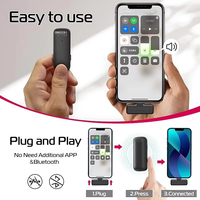 Lavalier mikrofon nirkabel terbaik, untuk Gaming ponsel Streaming langsung rekaman wawancara Lavalier J11 dengan casing pengisi daya