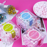 Contenedores de plástico personalizados para alimentos, aperitivos, galletas, pasteles, dulces, barra de acrílico, postre, galleta de Navidad, caja de embalaje de Chocolate