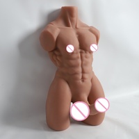 Hochwertige Realistische Halbe Körper Sexpuppe Realistische Frauen-Masturbationspuppe Männlicher Torso mit Dildo und Po