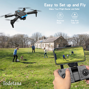 Drone télécommandé pliable E99-Décollage/atterrissage à une clé, adapté aux débutants-Cadeau d'Halloween et de Noël parfait pour les adolescents - Product Image 1