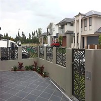 Panneau de séparation moderne en métal estampé, décoratif, découpé au laser, résistant aux intempéries, pour clôture de jardin extérieur, patio et balcon
