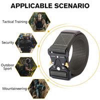 Ceinture de travail personnalisée en usine, réglable, épaissie, avec boucle métallique à dégagement rapide, ceinture porte-outils, ceinture tactique pour homme pour l'extérieur