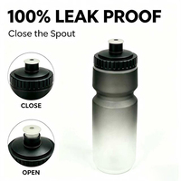 Bouteille d'eau de vélo personnalisée avec logo, 720 ml, sans BPA, réutilisable, en PP de qualité alimentaire, anti-fuite, sportive, écologique, avec couvercle push-pull, pour le cyclisme