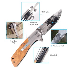 Il nuovo elenco bellissimo tattico manico in legno sopravvivenza campeggio <span class=keywords><strong>cacciatore</strong></span> pieghevole <span class=keywords><strong>coltello</strong></span> tascabile per esterni - Product Image 4