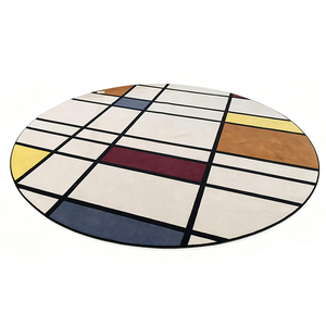 Tappeto rotondo in stile minimalista moderno con paesaggio stampato moderno e Design nuovo tappeto personalizzato in Nylon stampato per la decorazione della casa - Product Image 2