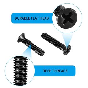 <b>M4</b> Flathead Machine Screws And Nuts 270Pcs Black Countersunk Phillips Head <b>Bolts</b> Hex Nuts For Metal Furniture - Product Image 4