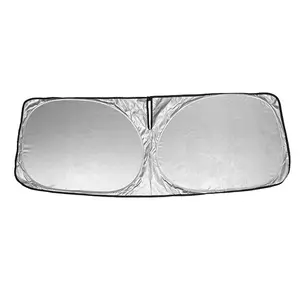 Silver Coated Front Windscreen Foldable Sunshade For Ford 2021-2023 Bronco Offroad 2/4-Door PE Board Sunshield Heat Insulation